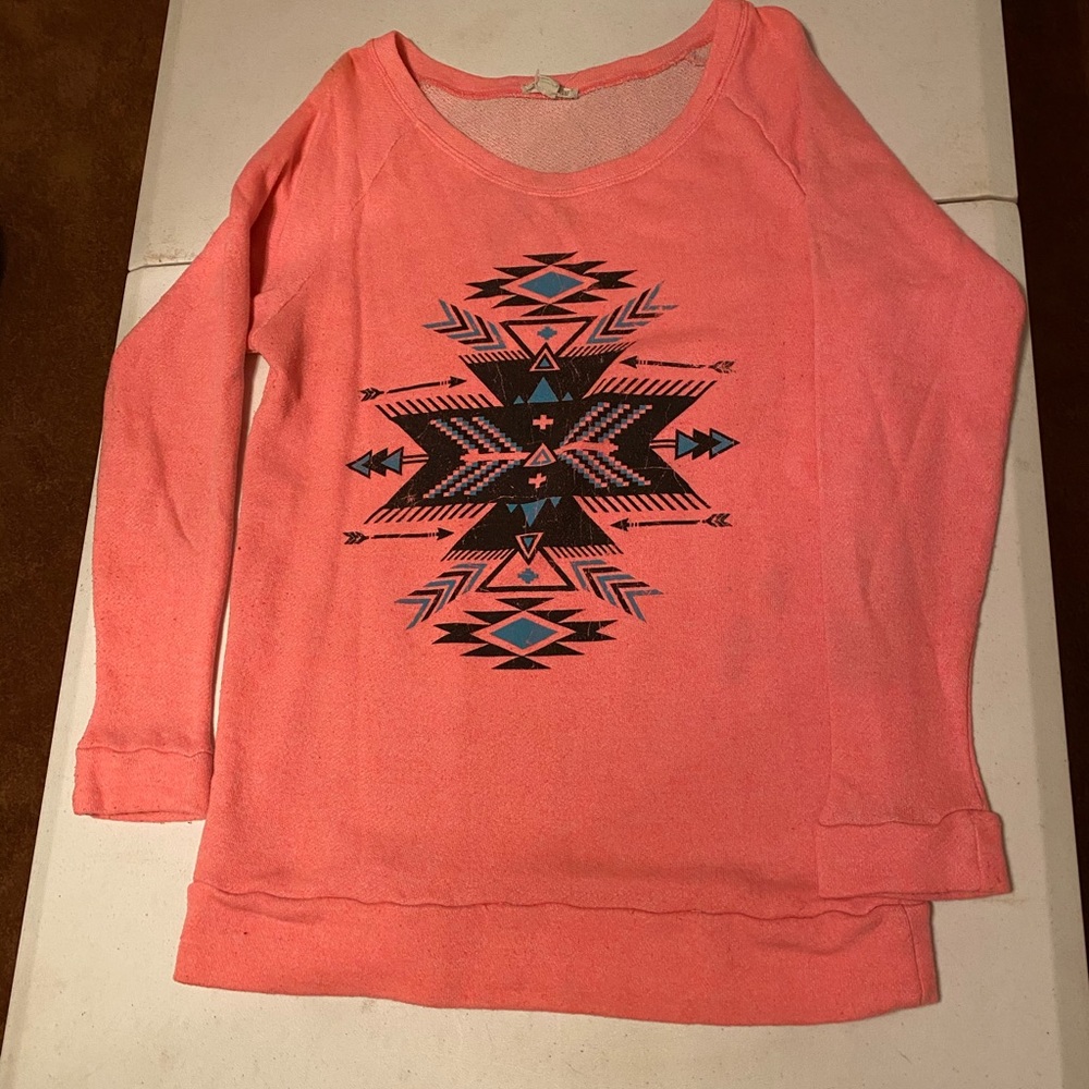 Southwestern round neck sweatshirt